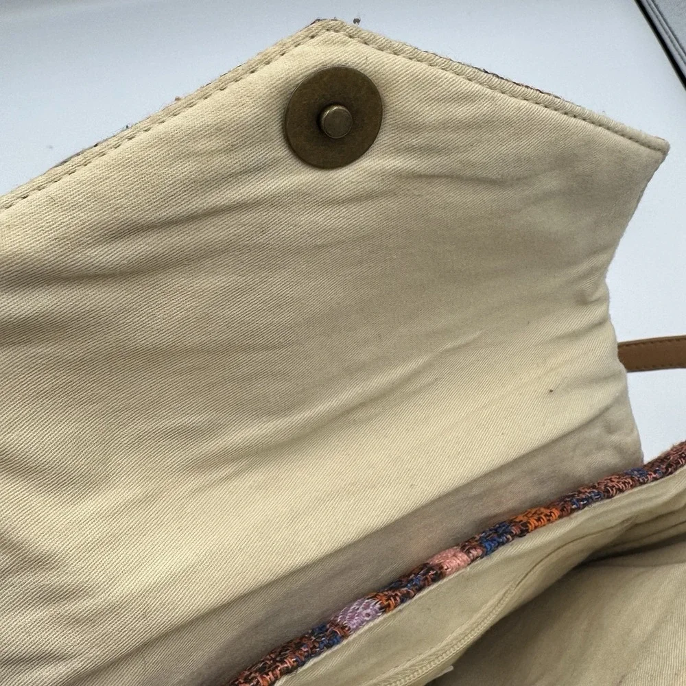 Universal Thread Multi Color Fabric Crossbody Bag with Geometric design‎
